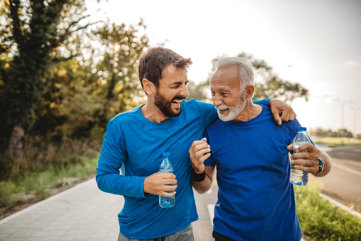 Eurolife blog| Father and son exercising together outdoors